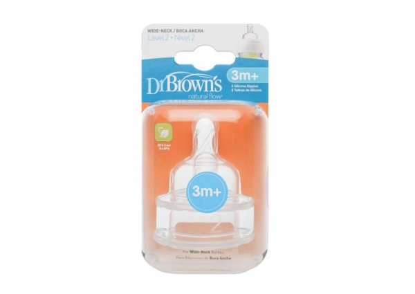 Dr Brown's Options Level 2 (3m plus) Twin Pack